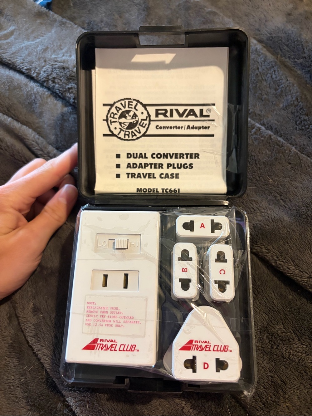 Rival Travel Club Dual Converter & Adapter Set - White